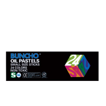 Buncho Oil Pastels Small Size Sticks 24 Colors Non Toxic