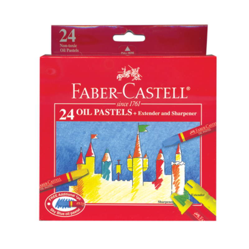 Faber-Castell 24 Watercolour Pencils + Brush, Sharpener